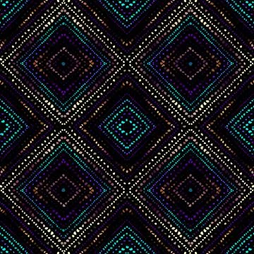 Vector ethnic tribal pattern. Seamless art image. Stock Illustration