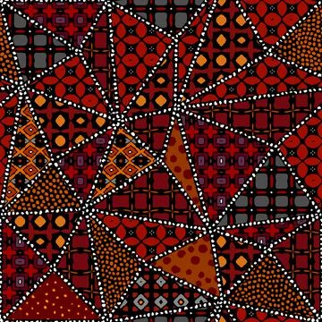 Vector ethnic tribal pattern. Seamless art image. Stock Illustration