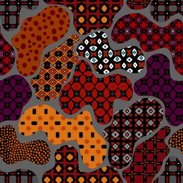 Vector ethnic tribal pattern. Seamless art image. 스톡 일러스트