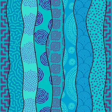 Vector ethnic tribal pattern. Seamless art image. Stock-Illustration