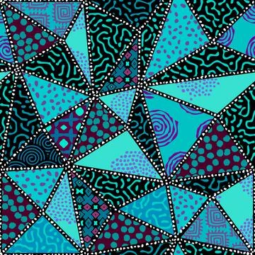Vector ethnic tribal pattern. Seamless art image. Stock Illustration