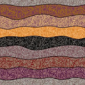 Vector ethnic tribal pattern. Seamless art image. イラスト素材