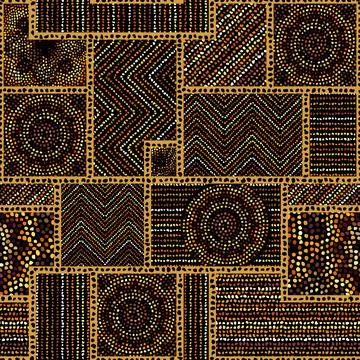 Vector ethnic tribal pattern. Seamless art image. Stock Illustration