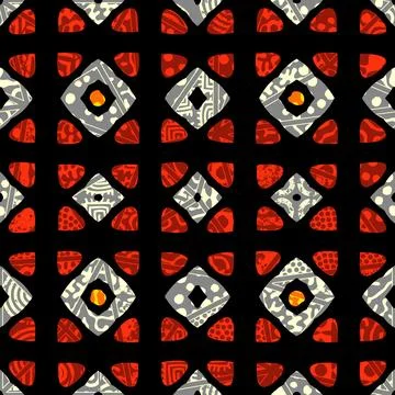 Vector ethnic tribal pattern. Seamless art image. Stock Illustration