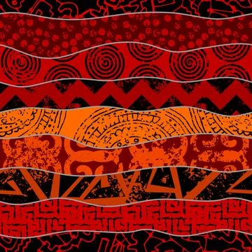 Vector ethnic tribal pattern. Seamless art image. イラスト素材