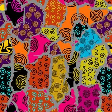 Vector ethnic tribal pattern. Seamless art image. Stock Illustration