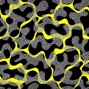 Vector ethnic tribal pattern. Seamless vector image. Wavy abstract shapes. Stock Illustration