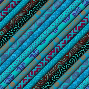 Vector ethnic tribal pattern. Seamless art image. Stock-Illustration