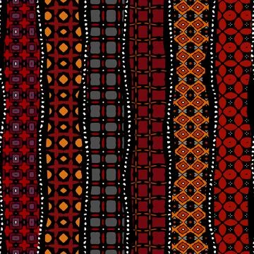 Vector ethnic tribal pattern. Seamless art image. 스톡 일러스트