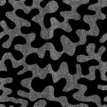 Vector ethnic tribal pattern. Seamless vector image. Wavy abstract shapes. Illustrazione stock