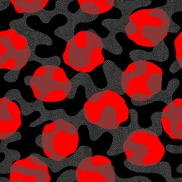 Vector ethnic tribal pattern. Seamless vector image. Wavy abstract shapes. 스톡 일러스트