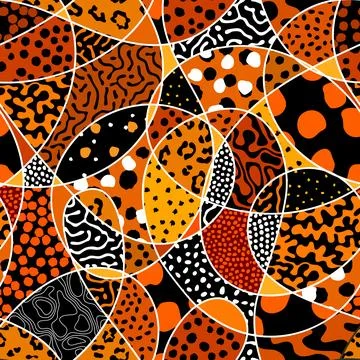 Vector ethnic tribal pattern. Seamless art image. Stock Illustration