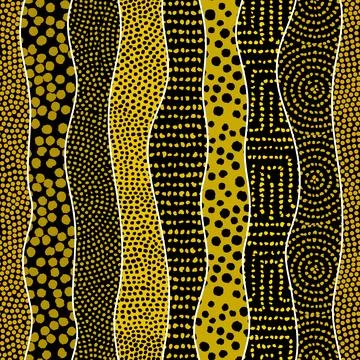 Vector ethnic tribal pattern. Seamless art image. Illustrazione stock