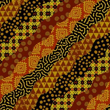 Vector ethnic tribal pattern. Seamless art image. Stock Illustration
