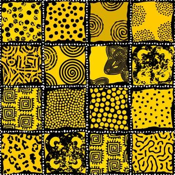 Vector ethnic tribal pattern. Seamless art image. 库存插图