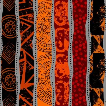 Vector ethnic tribal pattern. Seamless art image. Stock Illustration