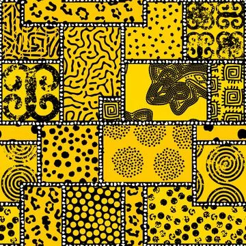 Vector ethnic tribal pattern. Seamless art image. 库存插图