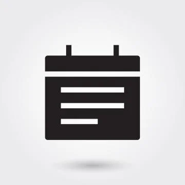 Vector, Event Calendar Schedule Glyph Icon Stock Illustration