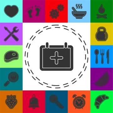 Vector event date calendar illustration - time reminder icon Stock-Illustration