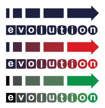 Vector evolution concept from simple to perfect Illustrazione stock