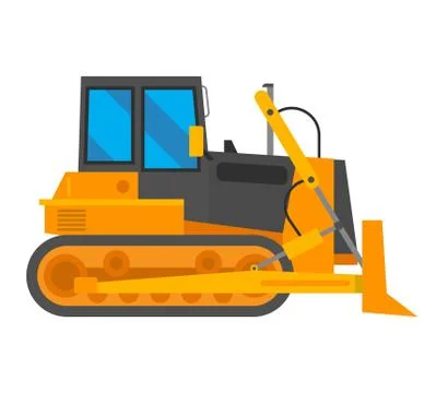 Vector excavator illustration isolated Stock Illustration