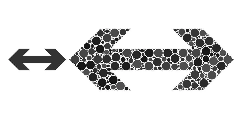 Vector Exchange Arrow Composition of Small Circles Ilustración de archivo