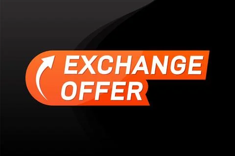 Vector Exchange offer Give Old Get New trendy banner design Stock Illustration