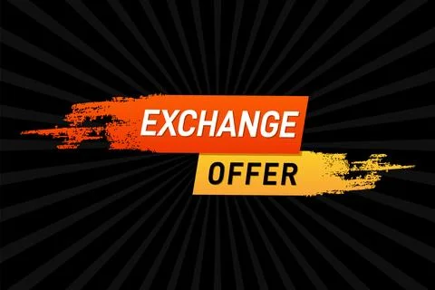 Vector exchange offer modern banner design Stock Illustration
