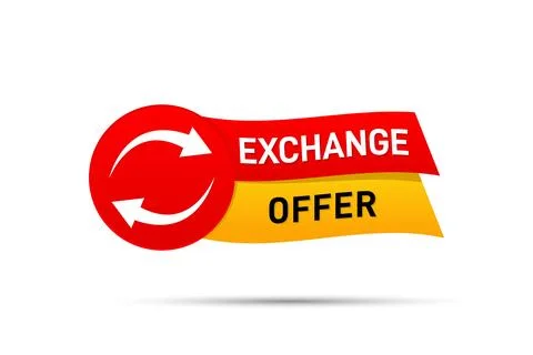 Vector Exchange Offer for new banner design template Stock Illustration