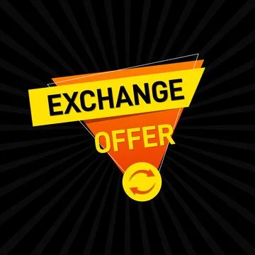 Vector Exchange offer Old for new label in modern style Stock Illustration
