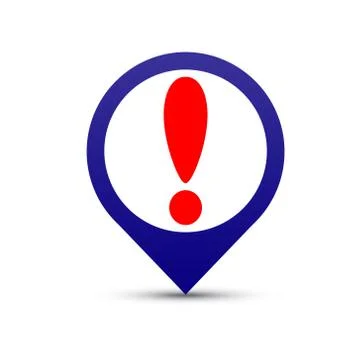 Vector exclamation button Stock Illustration