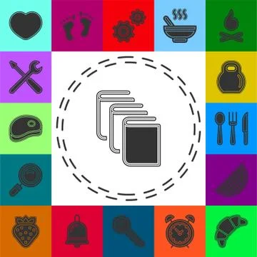 Vector exercise book illustration icon - education icon, book isolated Illustrazione stock