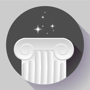 Vector Exhibit museum pillar with Light and empty space Stock Illustration