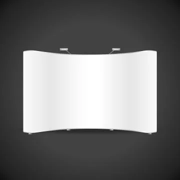 Vector exhibition stand booth mockup. Illustrazione stock