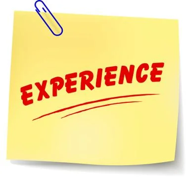 Vector experience message Stock Illustration