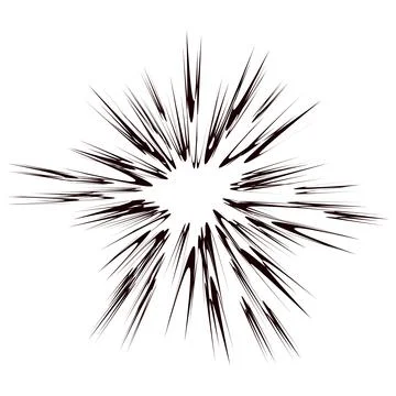 Vector Explode Flash, Cartoon Explosion, Star Burst on White Background Stock Illustration