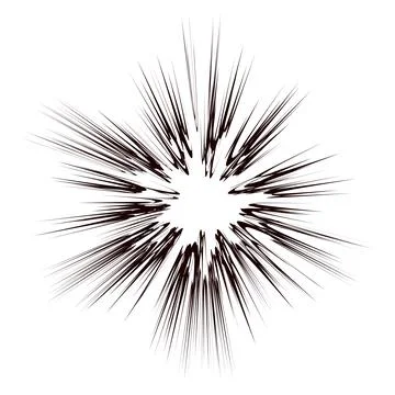 Vector Explode Flash, Cartoon Explosion, Star Burst on White Background Stock Illustration