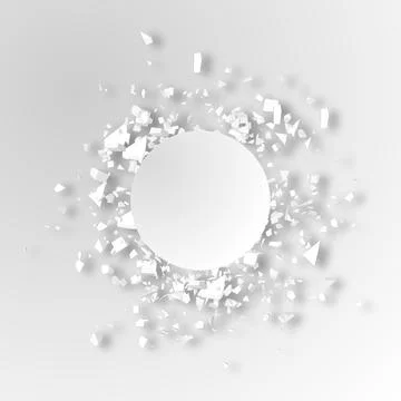 Vector explosion of a cloud of light splinters. Vector illustration Stock Illustration
