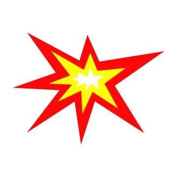 Vector explosion icon on white background 库存插图
