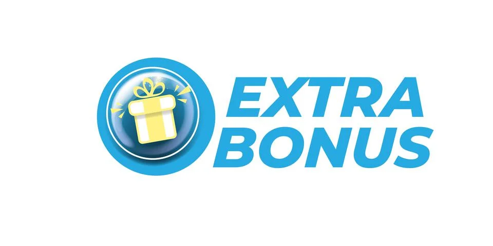 Vector extra bonus horizontal banner design template with gift icon and button 스톡 일러스트