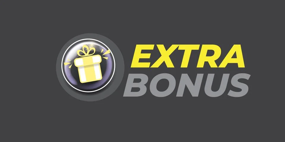 Vector extra bonus horizontal banner design template with gift icon and button 스톡 일러스트