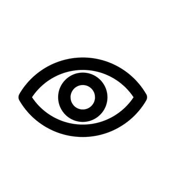 Vector eye with black image on white background Illustrazione stock
