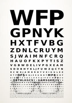 Vector eye chart 스톡 일러스트