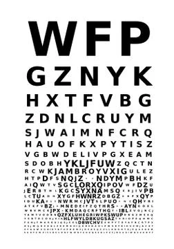 Vector eye chart Illustrazione stock