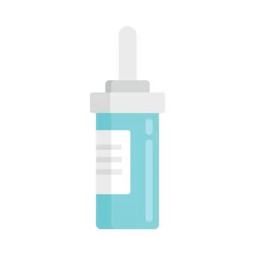 Vector eye drops in flat style isolated on white Stock Illustration