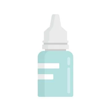 Vector eye drops in flat style isolated on white Illustrazione stock
