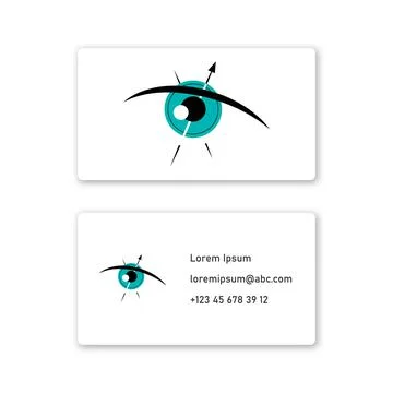Vector eye in flat style . Editable illustration Stock Illustration