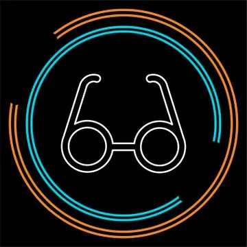 Vector eye glasses isolated, optical fashion glasses - eyeglasses frame illus Illustrazione stock