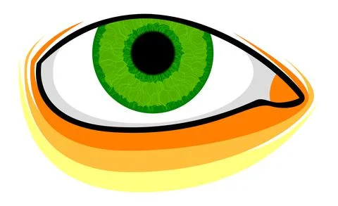 Vector eye in graphic style Stock Illustration