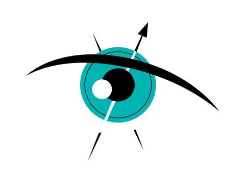 Vector eye in graphic style Stock Illustration